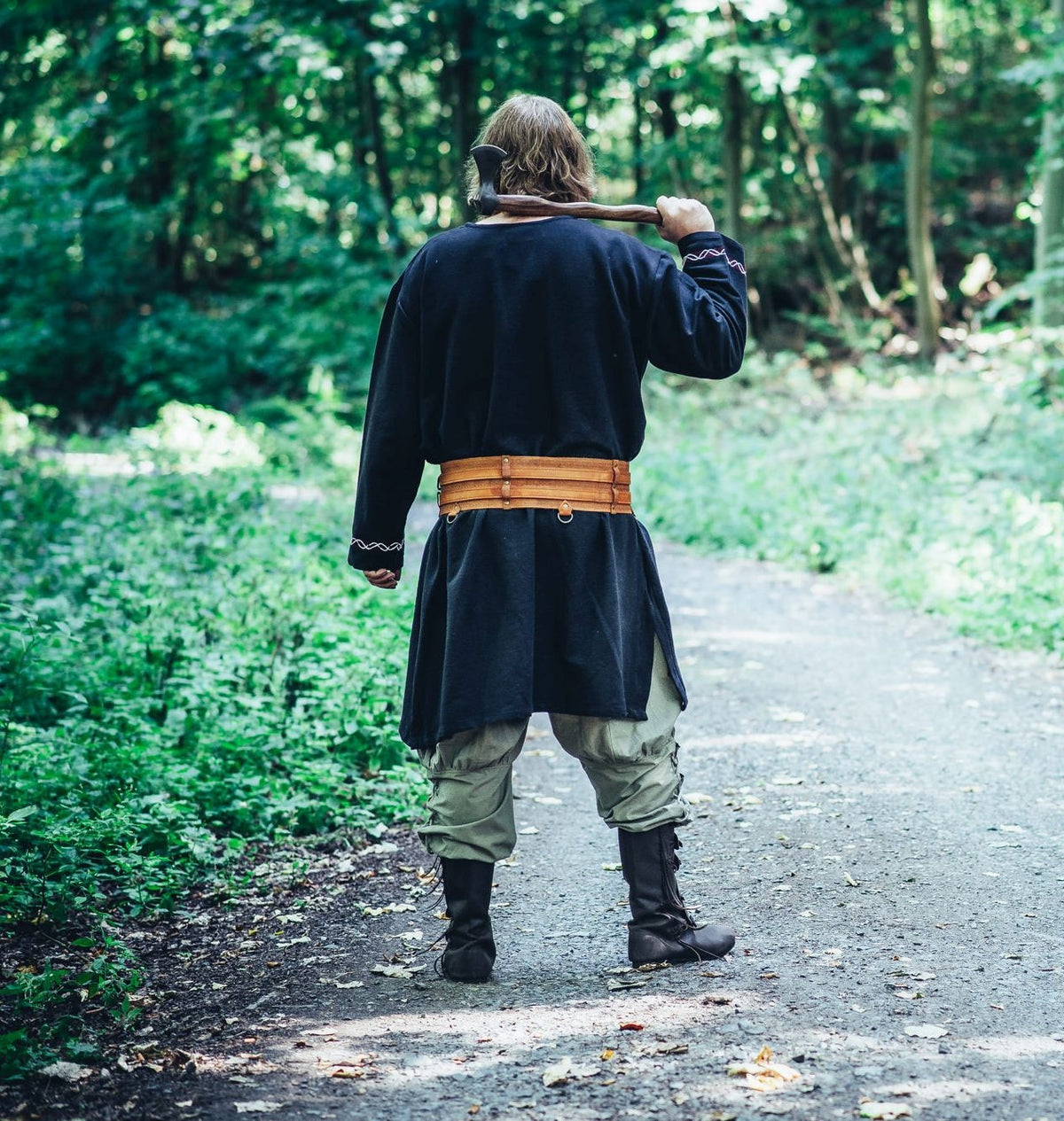 Viking tunic wolf Fenrir, black