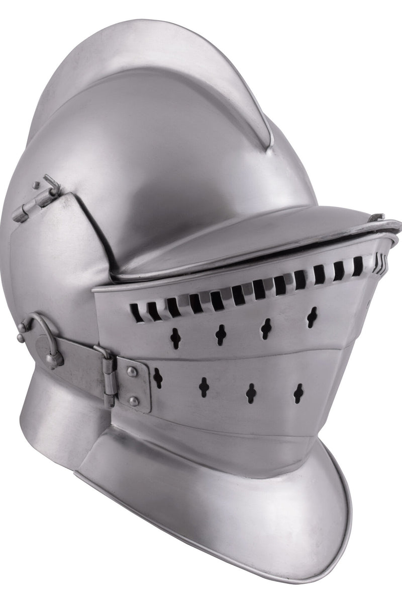 Burgonet mit Visier und Falling Buffe, 2 mm (battle-ready)