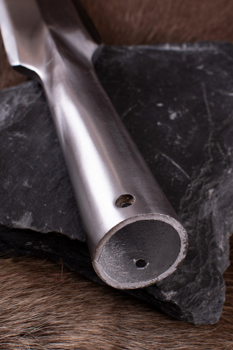 Punta de lanza vikinga arrojadiza, aprox. 41 cm, semi-afilada