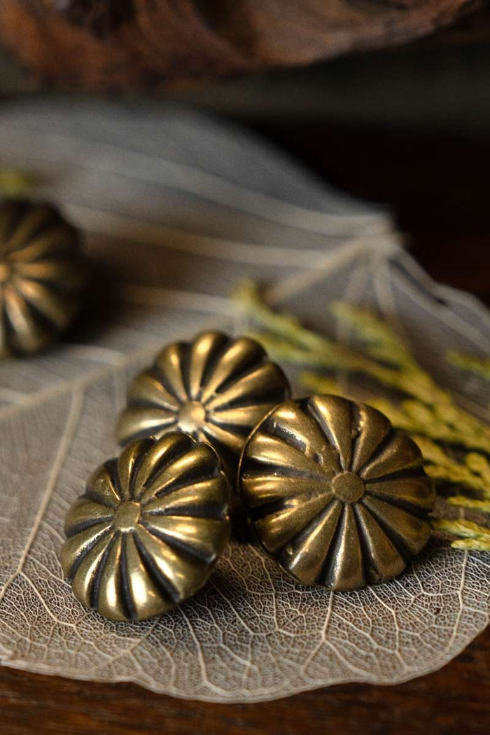 Medieval rosette belt fitting (set of 5 pieces), brass