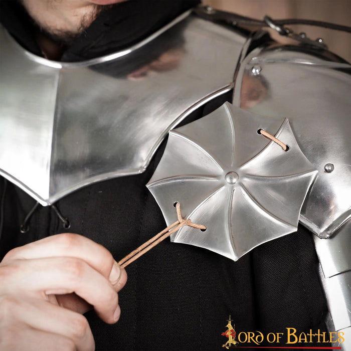 Gothic pauldrons with roundels, 1.6 mm