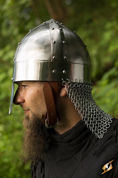 Viking spangenhelm with chainmail, 1-1.2 mm