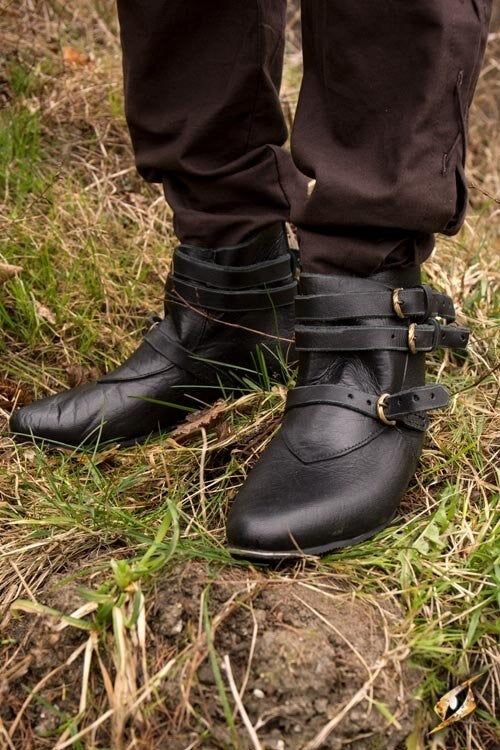 Medieval ankle boots Godfrey, black