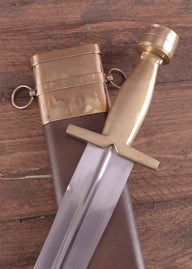 Greek xiphos with lion's scabbard, semi-sharp