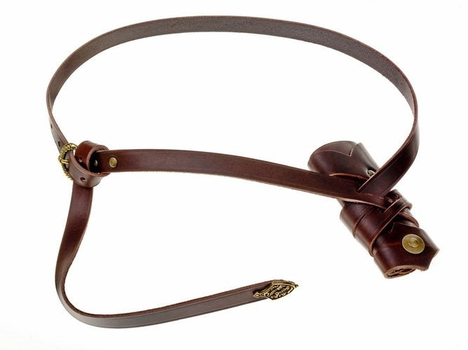 Luxury Viking sword belt, 135 cm, brown