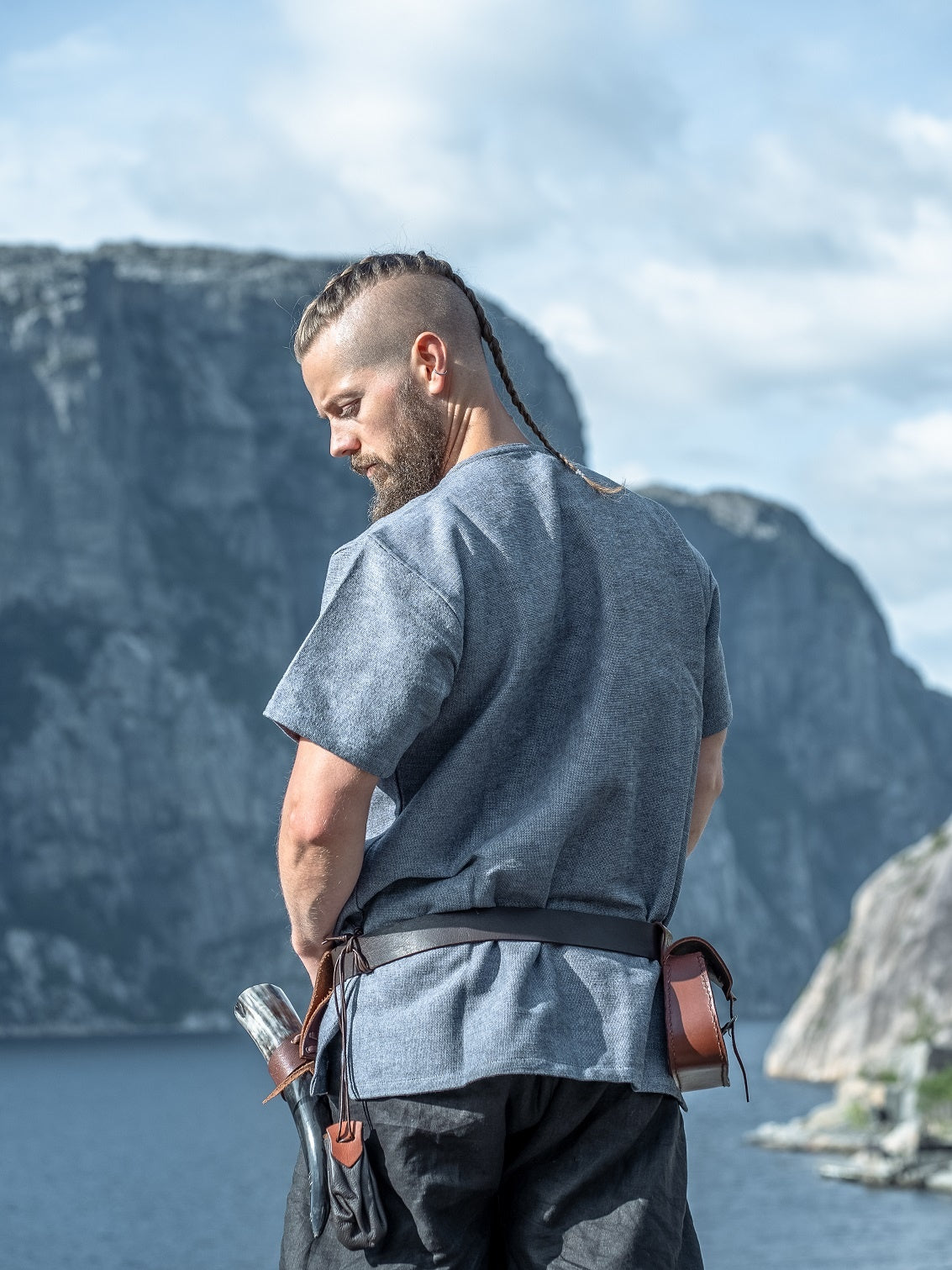 Short Viking tunic Edmund, blue