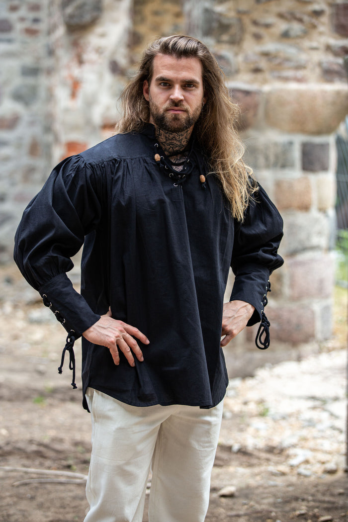 Medieval shirt Bernard, black