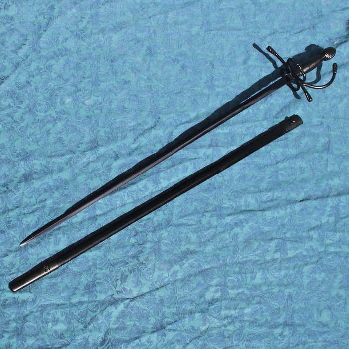 Black pirate rapier Jack, semi-sharp