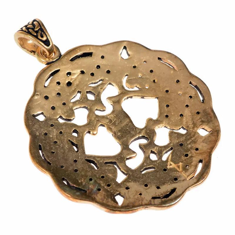 Amulet med keltisk livstræ, bronze