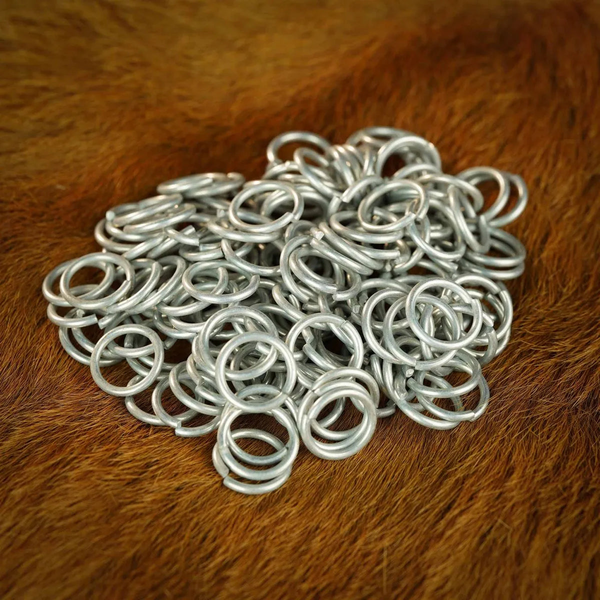 1kg chainmail rings, galvanised, butted 10 mm