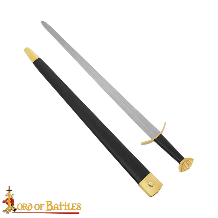 Viking sword Ubbe with scabbard, semi-sharp