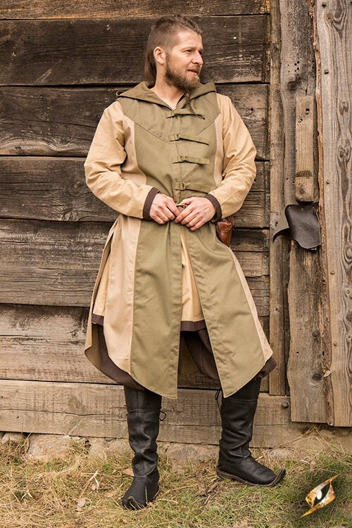 Sleeveless coat Assassins Creed, green-sand