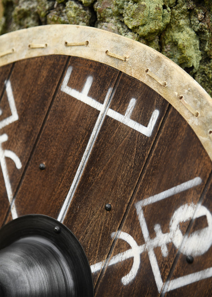Viking shield Vegvisir with rawhide