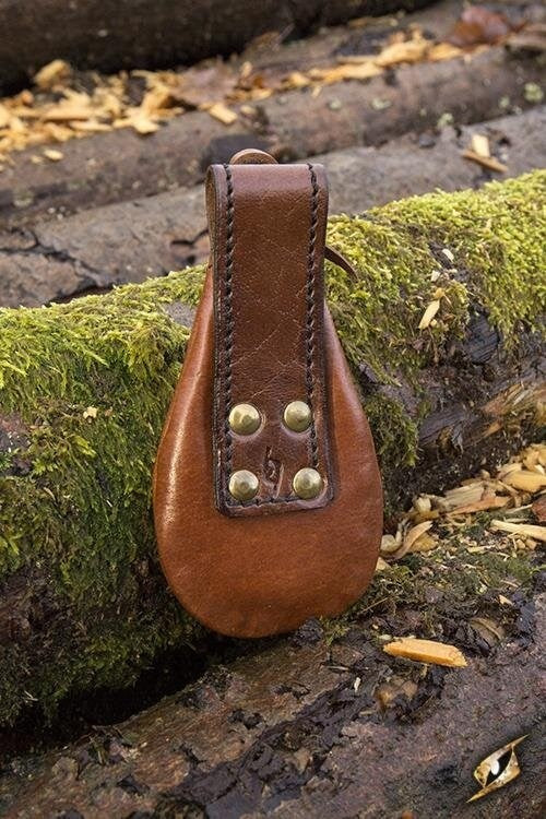 Compass with leather pouch