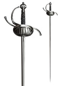 Rapier with shell-shaped guard, sharp