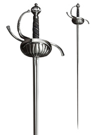 Rapier with shell-shaped guard, sharp