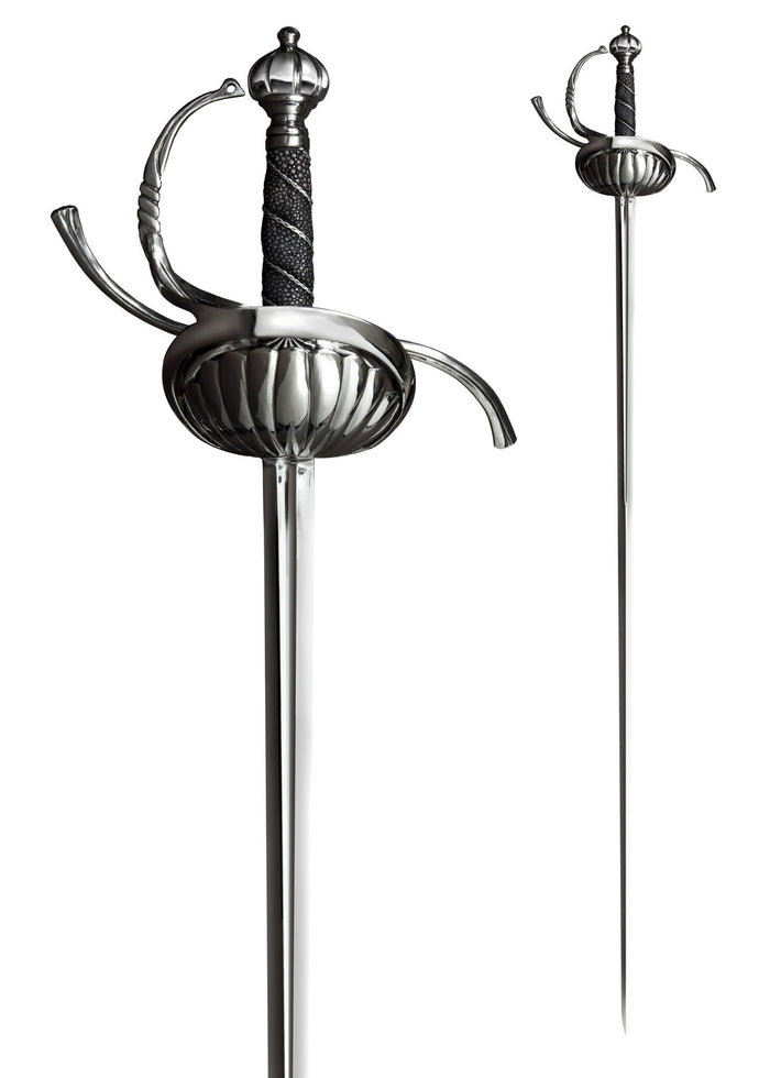 Rapier with shell-shaped guard, sharp