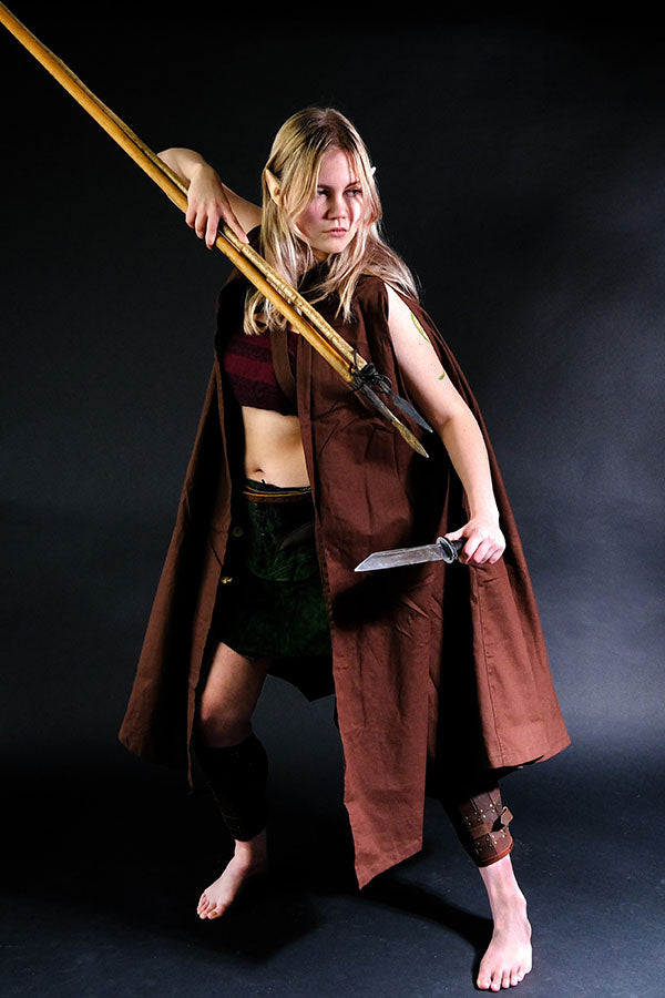 Leather skirt Nuala, green