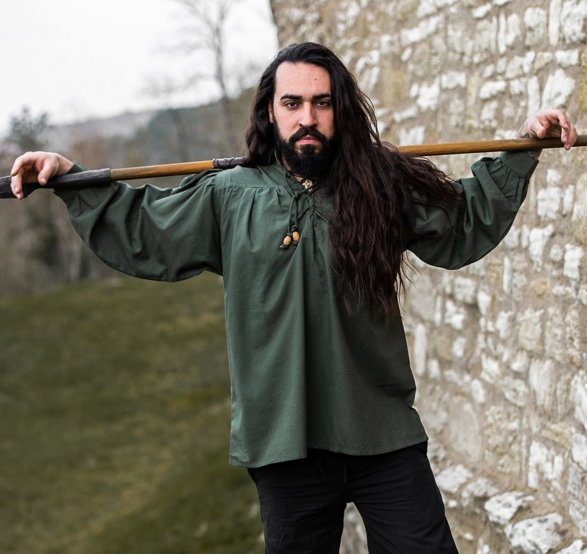 Medieval shirt Friedrich, green