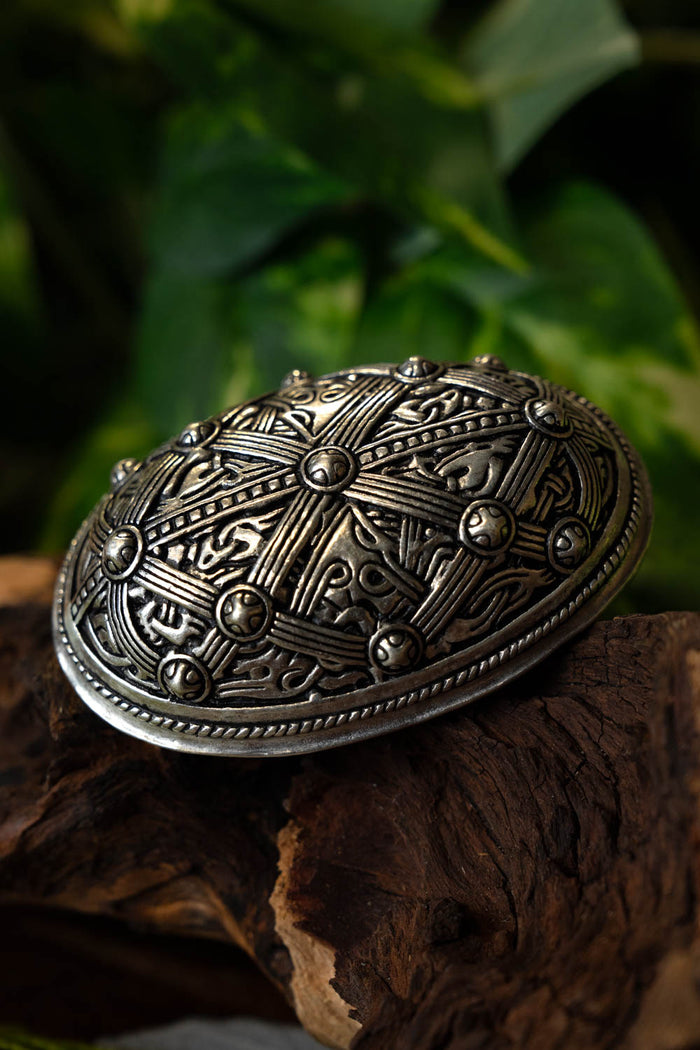 Tortoise brooch Oseberg, silver-plated, price per piece
