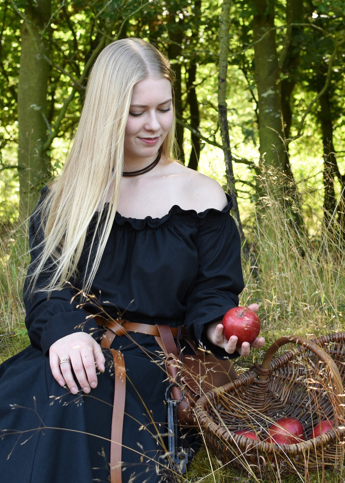 Baroque blouse Elizabeth, black