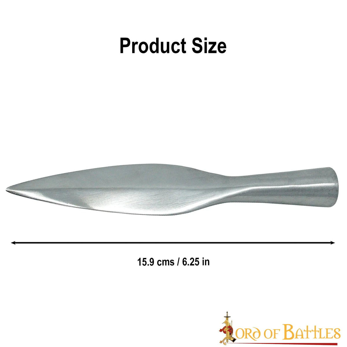 Leaf-shaped Germanic javelin spearhead (framms), semi-sharp