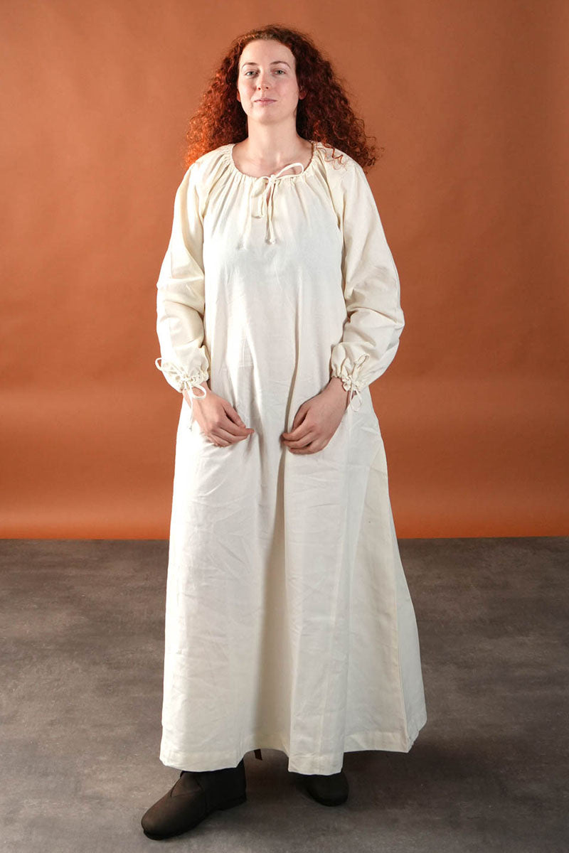 Camisa medieval Matilda (chemise), prenda interior, color natural