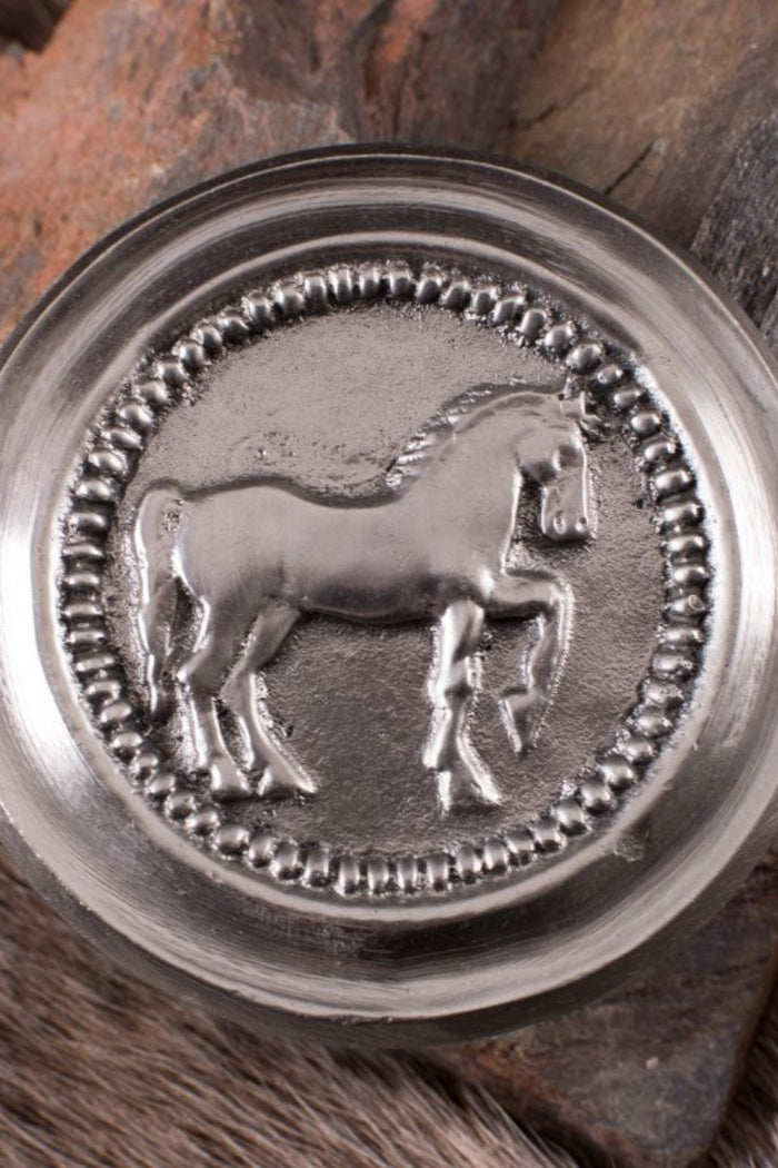 Roman phalera horse silver colour