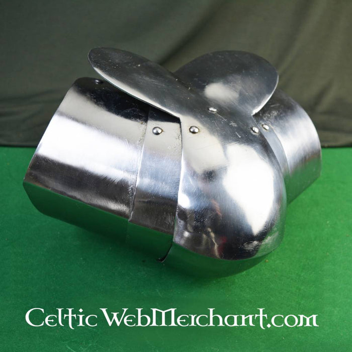 Milanese poleyns, knee cops with rondels, 1.6 mm
