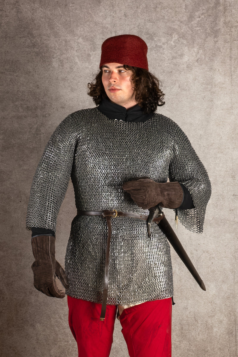 Haubergeon, blandet, flade ringe, runde klinknagler, 6 mm