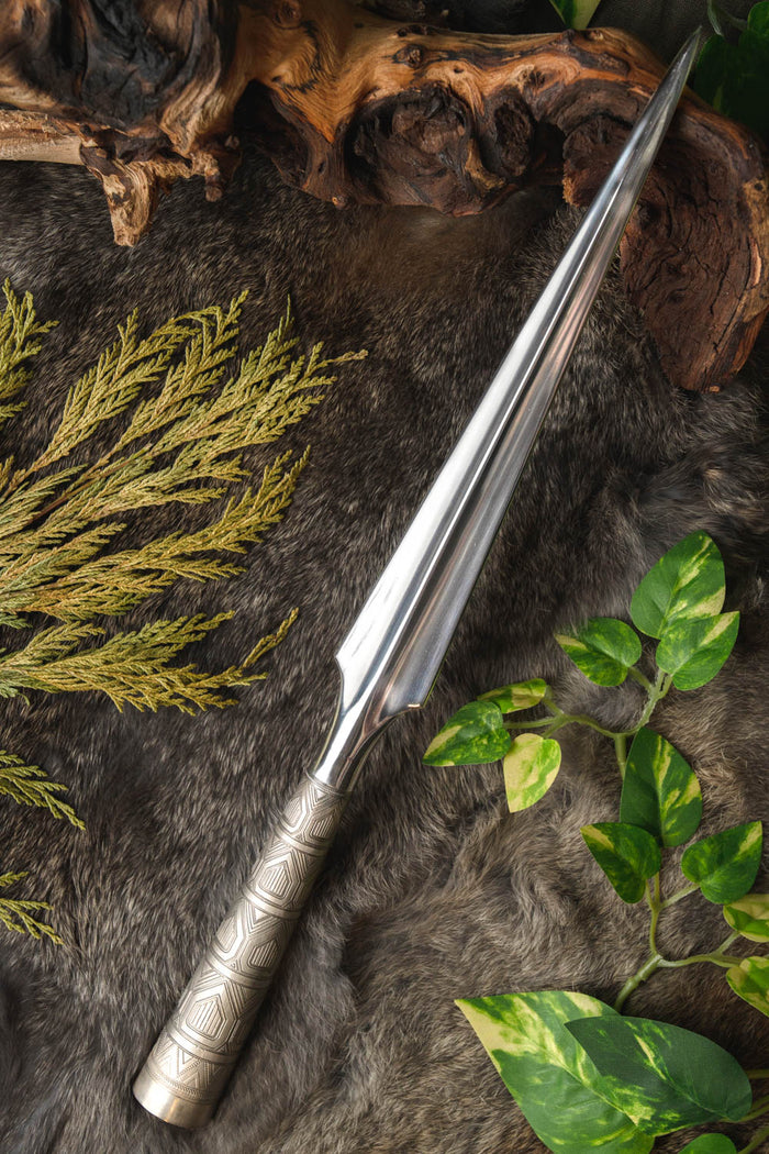 Viking Throwing Spearhead, ornate socket, semi-sharp
