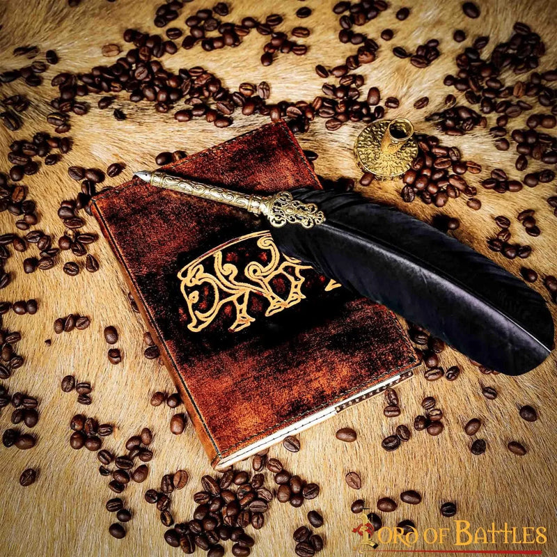 Libro in pelle con cinghiale celtico Knocknagael