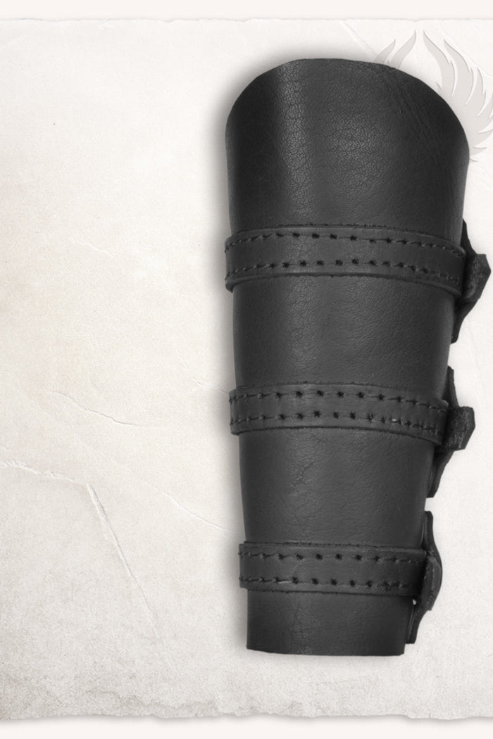 Leather bracers, underarm guards Simon, black