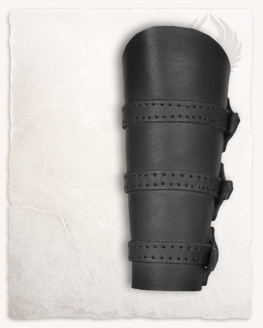 Leather bracers, underarm guards Simon, black