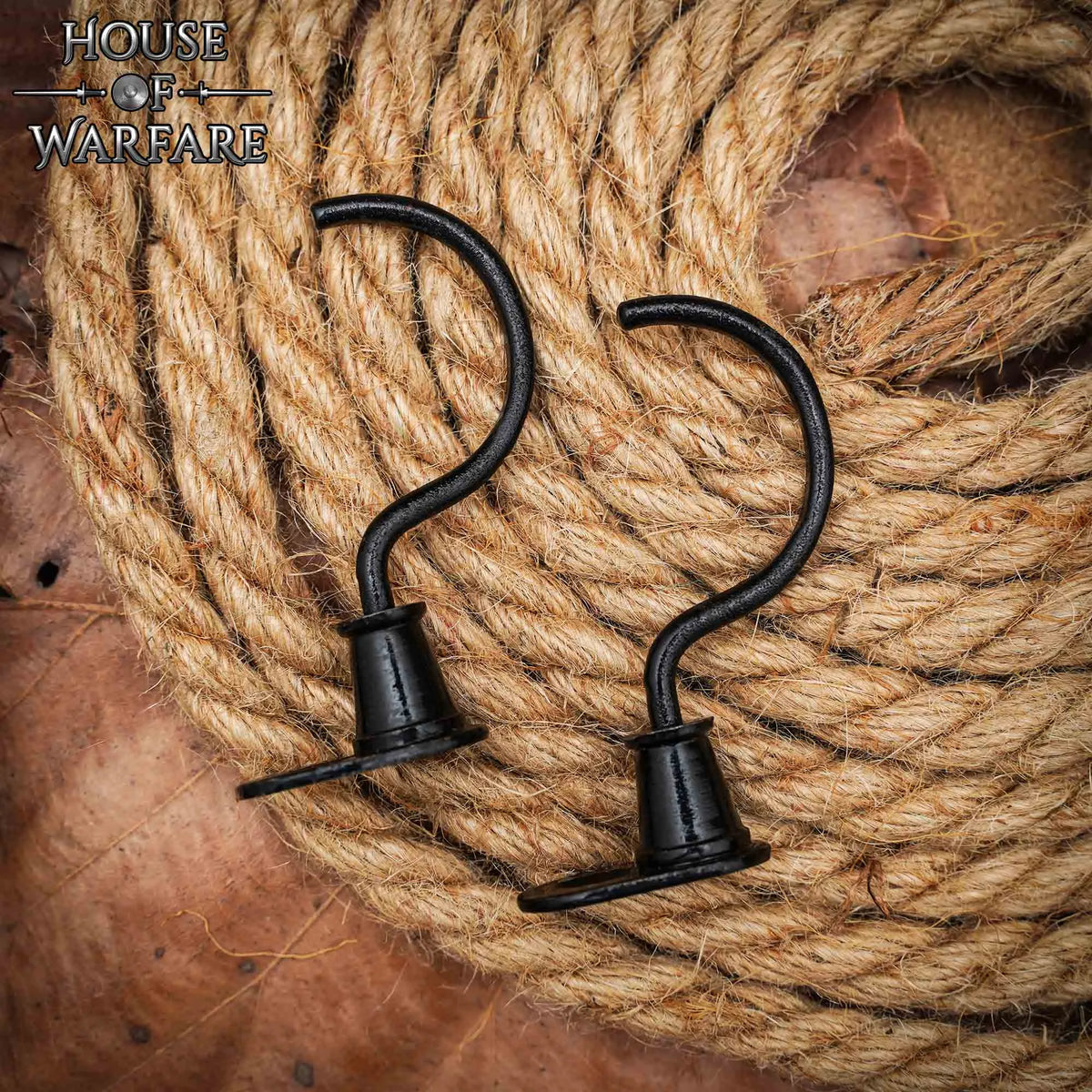 Wall hooks, pair, black