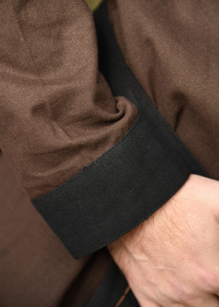 Medieval tunic Skjoldehamm, brown-black