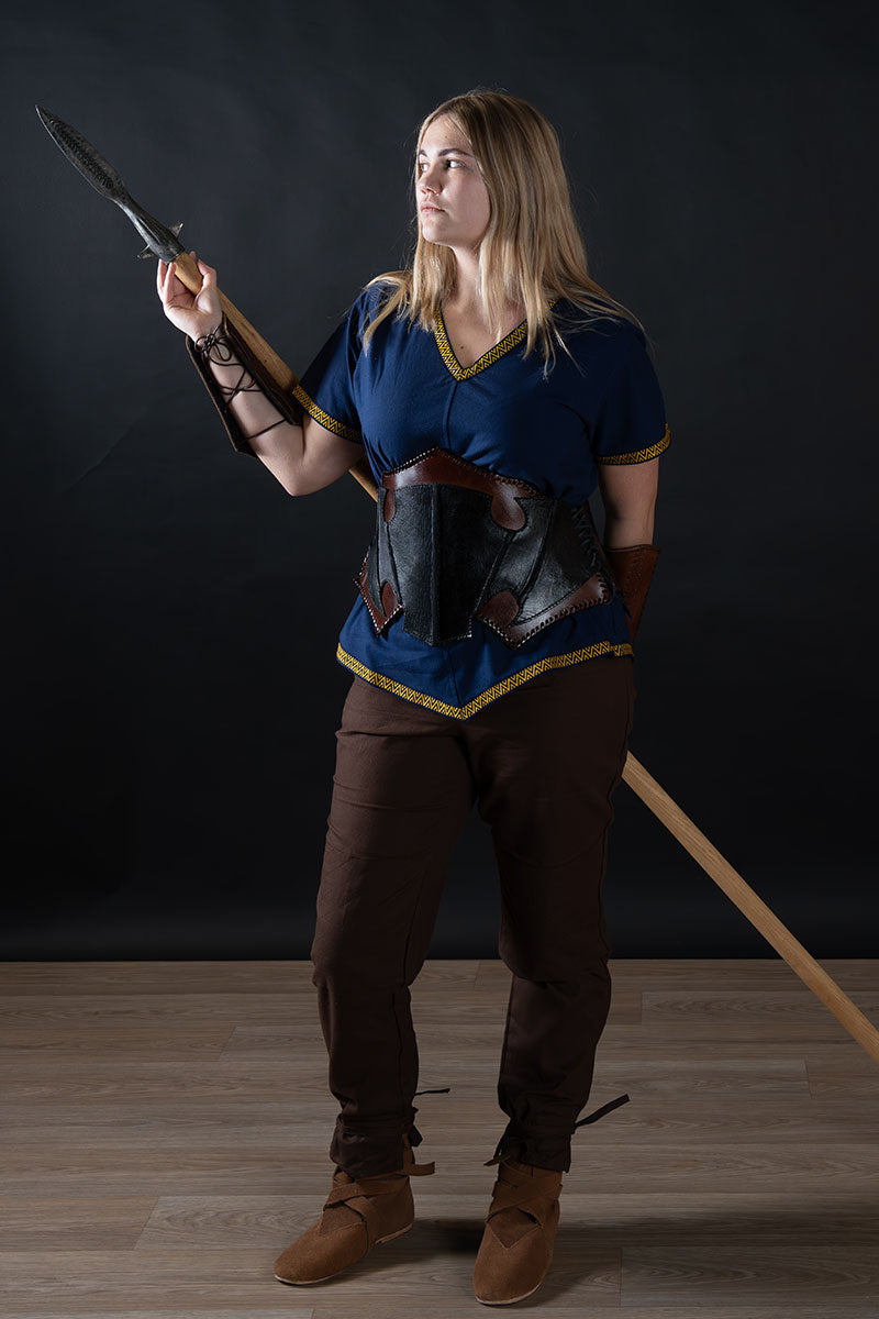 Dark Elf Lederkorsett, schwarz braun