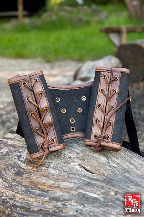 RFB dubbel LARP svärdshållare, brun, svart