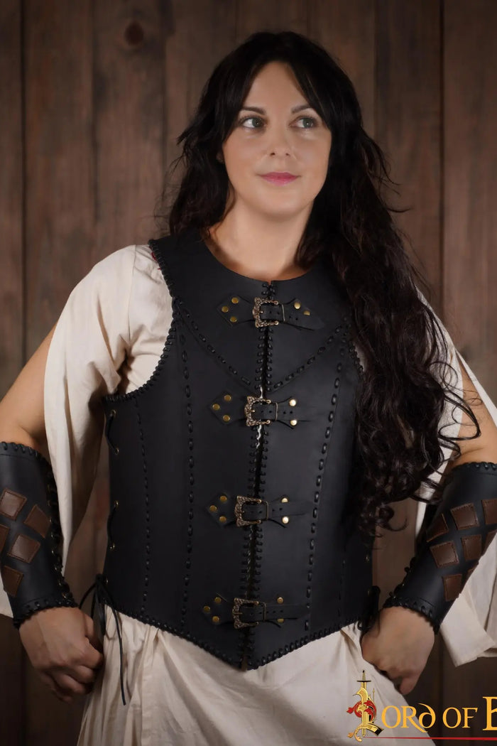 Leather battle corset Nessa
