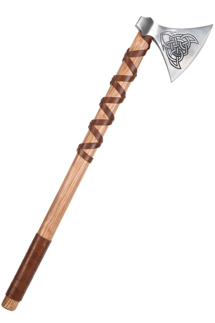 Viking axe, type M, engraved, semi-sharp