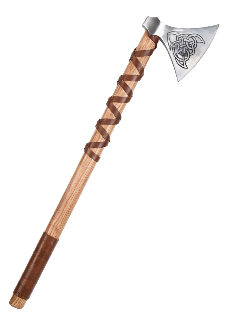 Ascia vichinga, tipo M, incisa, semi-affilata