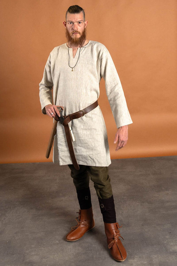 Medieval tunic Eirik, linen, natural