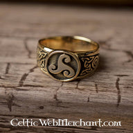 Celtic ring trisquelion, bronze