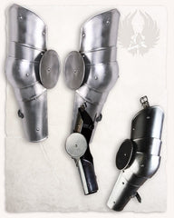 Vambraces Gustav, arm armour, blackened, 1.2 mm