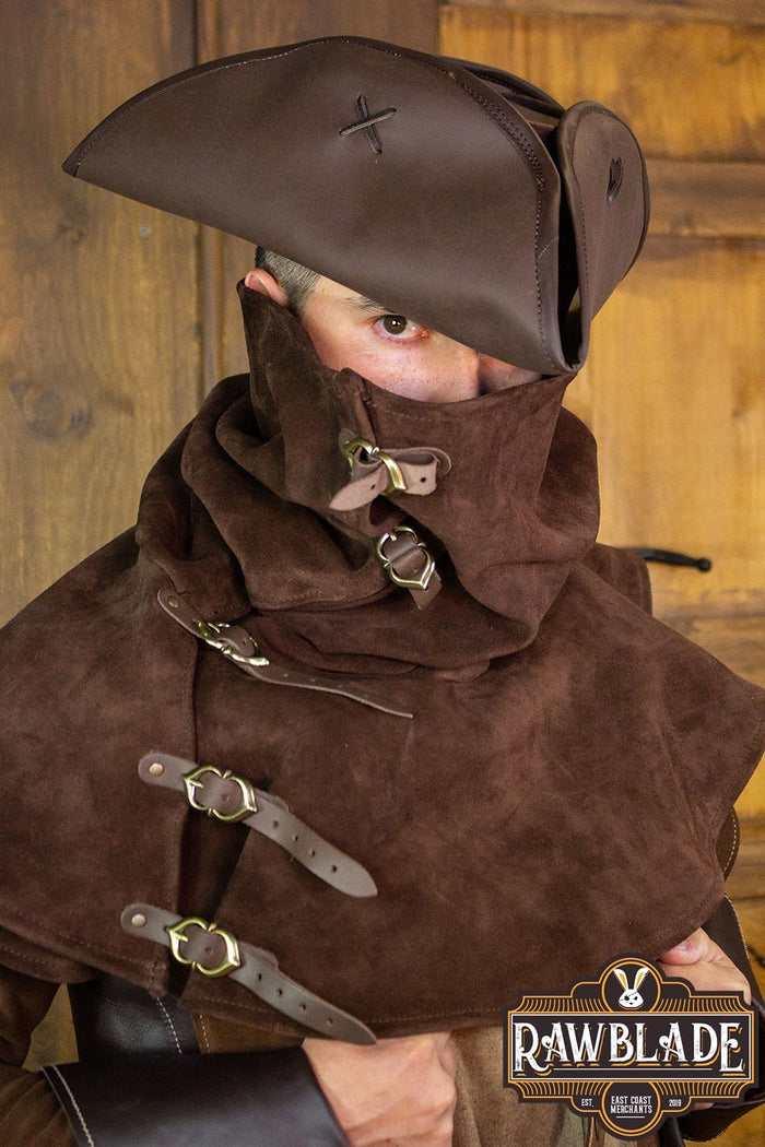Split leather chaperon Gevaudan, brown