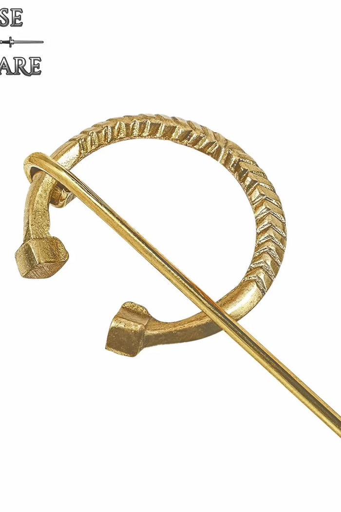 Horseshoe fibula Birka small, brass