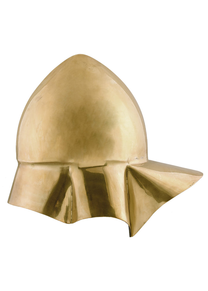 Greek Boeotian helmet, brass, 1-1.2 mm