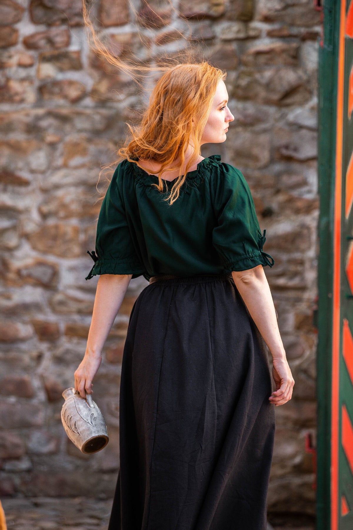 Baroque blouse Julia green