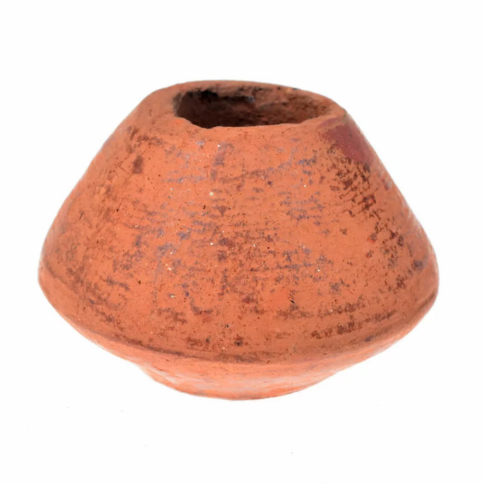 Medieval spinning whorl of clay