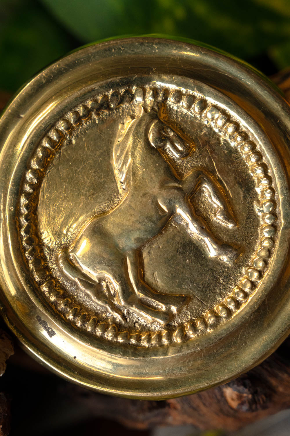 Roman phalera horse gold colour
